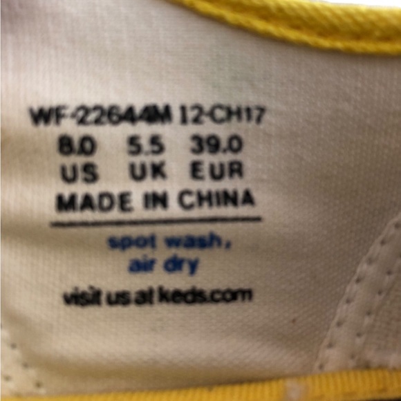 Keds 90s Vintage Yellow Fabric Slip On Sneakers Women’s Size 8 Customized - Picture 10 of 10